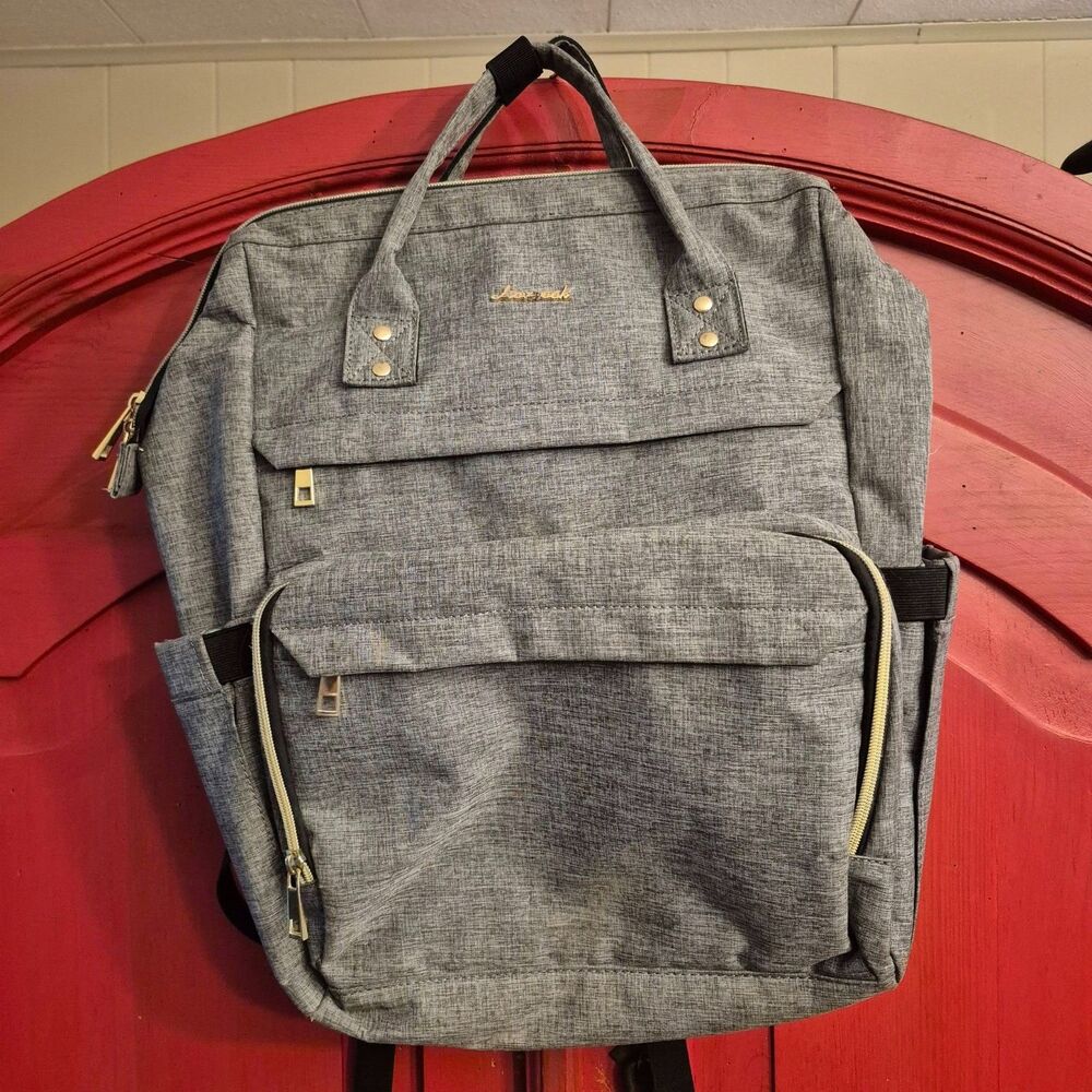 Loveook Viola Backpack Padded Laptop Charge Port Airline Approve Diaper Bag READ